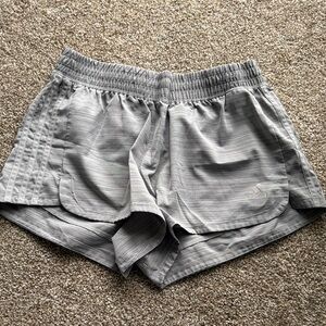 adidas Women’s Light Gray Athletic Running Shorts